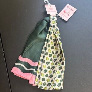 Frasier Sterling set of 2 olive hair scarves